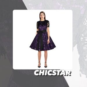 EUC Chicstar Lace Bust Retro Dress